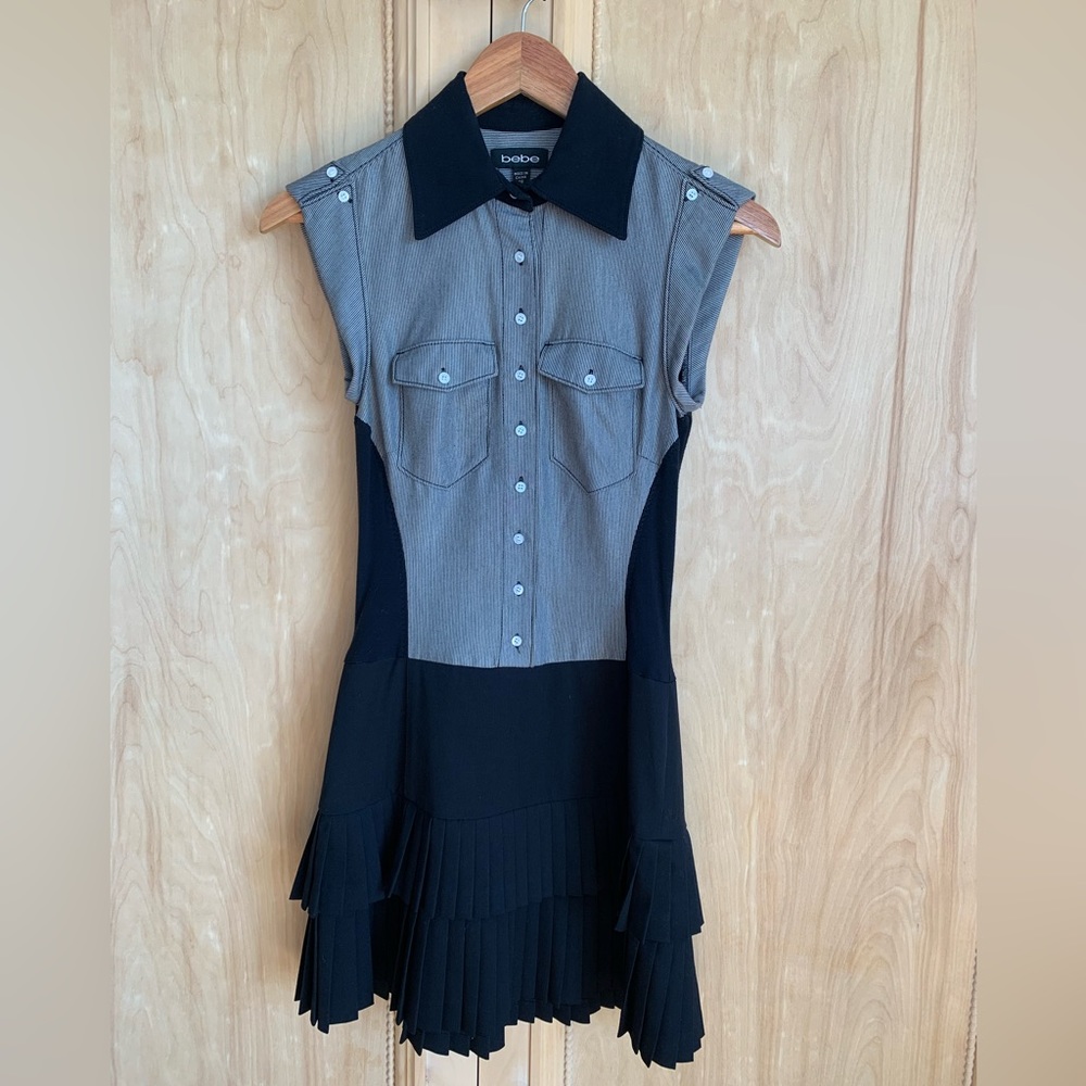 bebe size 00. This dress was purchased in 2008 and worn one time!